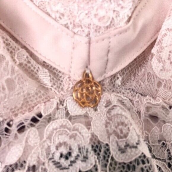 Rosie for Autograph Marks & Spencer Floral Chemise 14  US Size L Pink Babydoll - Picture 6 of 8